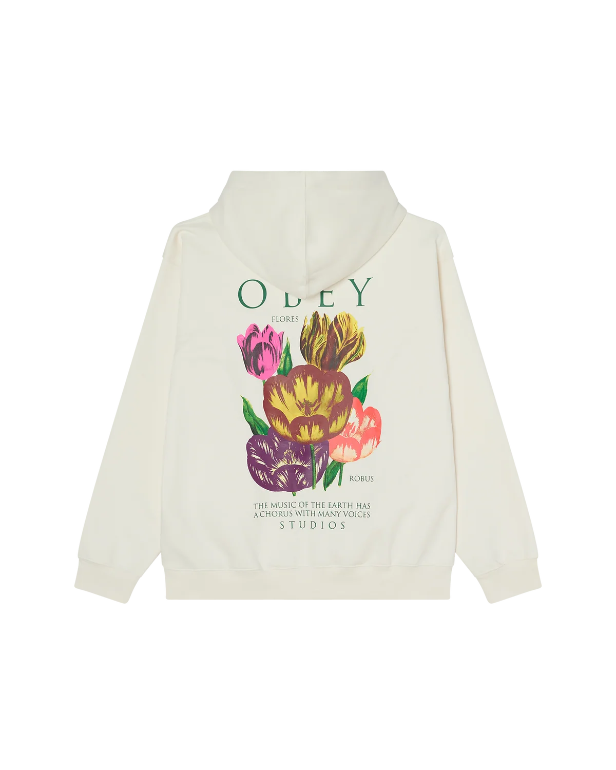 Hoodie Obey Flores Robus - Unbleached Homme