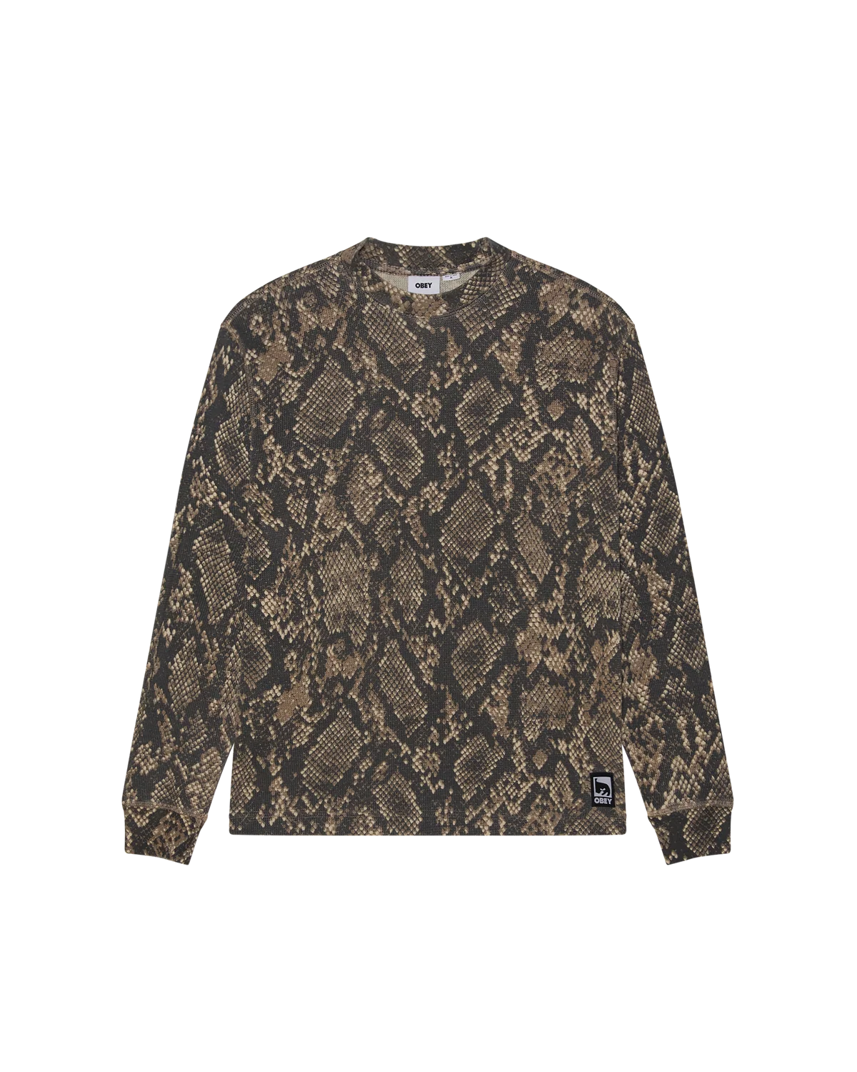 T-shirt Thermique Obey Post - Dusty Vintage Rattlesnake Homme