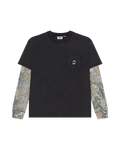 T-shirt Obey Post 2fer - Dusty Black Limo Multi Homme