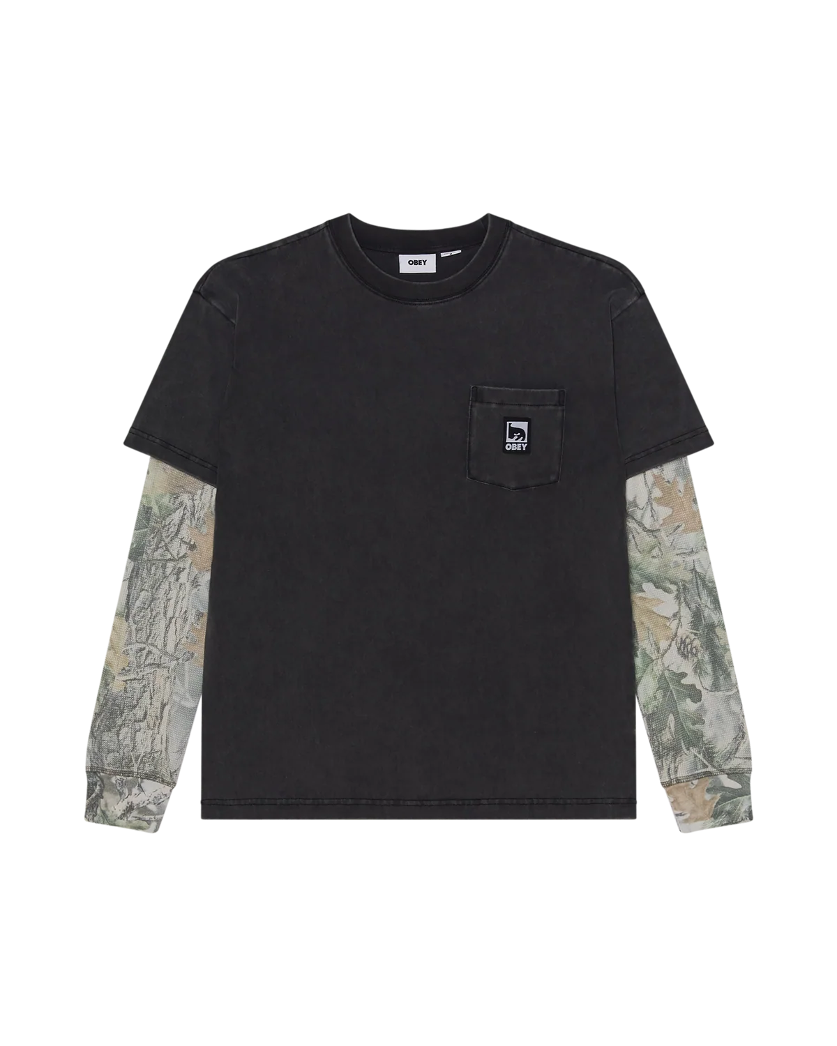 T-shirt Obey Post 2fer - Dusty Black Limo Multi Homme