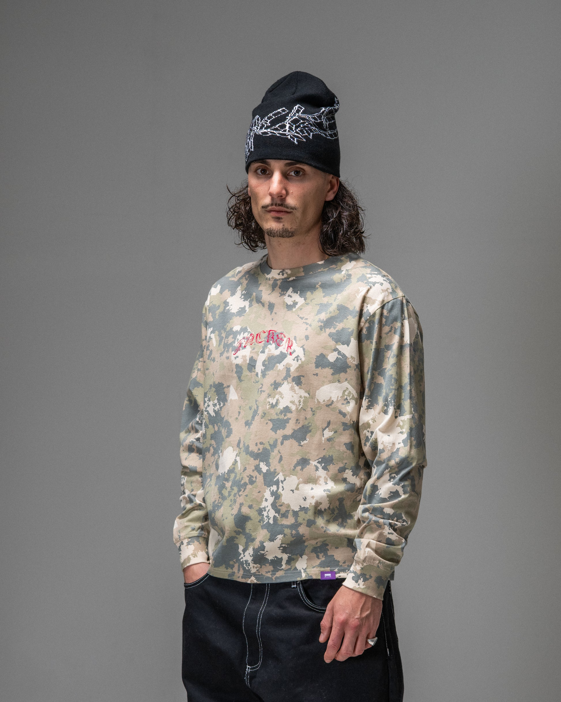T-shirt Manches Longues Jacker N°1890 - Camo Homme